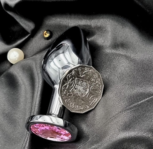 💎Stainless Steel Butt Plug with Crystal Tail – Anal Toy