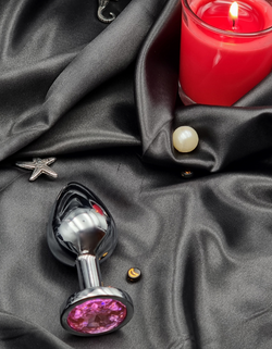 💎Stainless Steel Butt Plug with Crystal Tail – Anal Toy