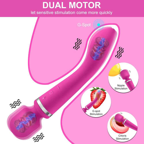 Velvety, medical-grade silicone G-Spot and wand vibrator, body-safe and smooth, available at LunaLuxe Australia.