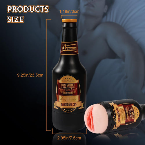 🍺 Premium Realistic Beer Cup Male Masturbator