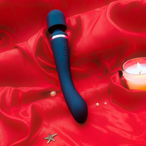 Waterproof design for bath and shower play with G-Spot wand vibrator, LunaLuxe Australia.