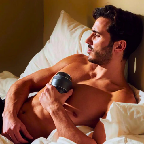 Black leather watch with silver buckle