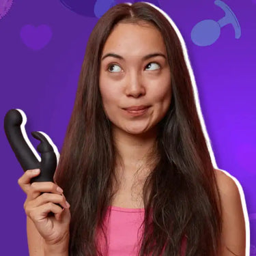 Sexy, playful FAQ banner for Luna Luxe Australia, answering all your cheeky sex toy questions.