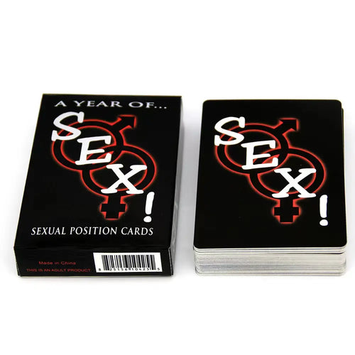 A high-quality printed adult card game set featuring romantic dares and flirty challenges.