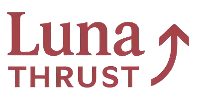 Luna thrust red arrow logo.