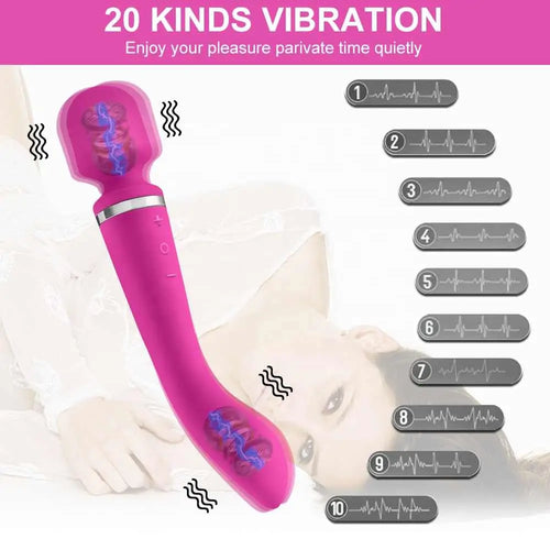 🌸 Diagram of control layout—intuitive buttons and dual motors for 20 wicked vibration modes.