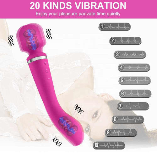 🌸 Diagram of control layout—intuitive buttons and dual motors for 20 wicked vibration modes.