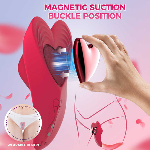 How to wear: magnetic clip secures the vibrator in panties for hands-free play in public.