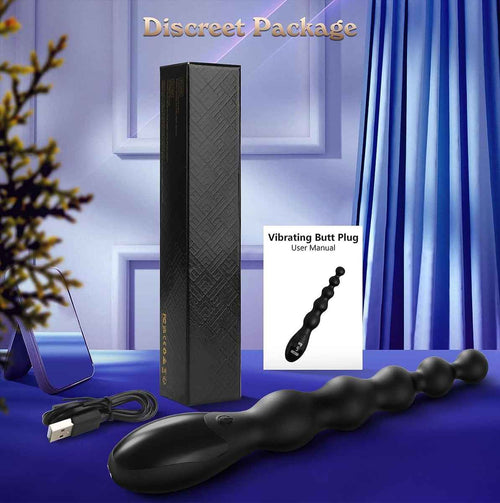 Luna Luxe Pulse Beads – vibrating anal beads wand for deeper anal stimulation and thrill.