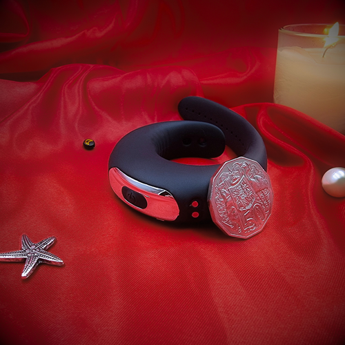 USB rechargeable adjustable cock ring made from silky-smooth, body-safe silicone by Luna Luxe Australia.